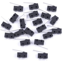 Arm Lever 16mm, 250V 5A SPDT 3-Pin Momentary Plastic Micro Limit Switch
