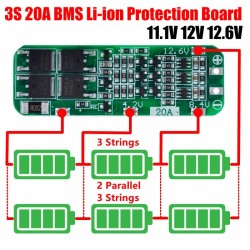 3S 20A Battery Protection Board